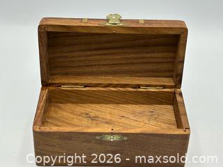 MaxSold Auction: Wood & Brass Box With Hidden Compartment - St. Catharines (Ontario, Canada) SELLER MANAGED Reseller Online Auction - Drury Crescent