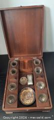 MaxSold Auction: Vintage Mid-Century Travel Cocktail Set with 8 Glasses with Swiss Style Musicbox - Belleville (Ontario, Canada) SELLER MANAGED Downsizing Online Auction - Pringle Drive