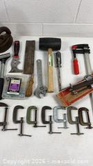 MaxSold Auction: Vintage Tools: clamps, files, wrench, mallet, etc - Dundee Township (Illinois, USA) PARTNER MANAGED Reseller Online Auction - Airport Road