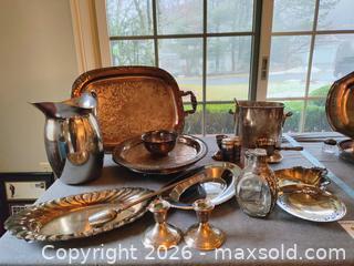MaxSold Auction: Mixed Silverplate & Some Sterling Serving Set B - Plymouth (Massachusetts, USA) PARTNER MANAGED Moving Online Auction - Stonebridge