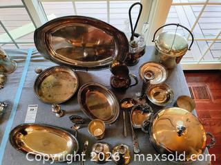 MaxSold Auction: Mixed Sterling & Silverplate Serving Pieces Lot B - Plymouth (Massachusetts, USA) PARTNER MANAGED Moving Online Auction - Stonebridge