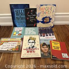MaxSold Auction: YA Biography, Poetry & Modern Humour Book Lot - 10 Items - Notorious RBG, Malala & More - Milton (Ontario, Canada) SELLER MANAGED Downsizing Online Auction - Broadway Avenue 