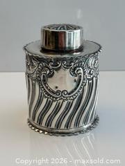 MaxSold Auction: Antique Sterling Repoussé Tea Caddy Canister  - Toronto (Ontario, Canada) PARTNER MANAGED Estate Sale Online Auction - Leacock Crescent