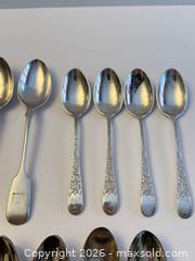 MaxSold Auction: Antique Sterling Silver Spoons x14 - Toronto (Ontario, Canada) PARTNER MANAGED Estate Sale Online Auction - Leacock Crescent