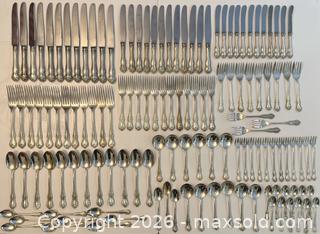 MaxSold Auction: Birks Gadroon 132 pc Sterling Silver Flatware Lunch + Dinner Set for 12  - Toronto (Ontario, Canada) PARTNER MANAGED Estate Sale Online Auction - Leacock Crescent