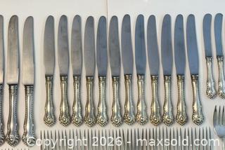 MaxSold Auction: Birks Gadroon 132 pc Sterling Silver Flatware Lunch + Dinner Set for 12  - Toronto (Ontario, Canada) PARTNER MANAGED Estate Sale Online Auction - Leacock Crescent