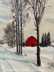 MaxSold Auction:  Canadian Rural Winter Landscape Oil Painting Signed G. Heim - Toronto (Ontario, Canada) PARTNER MANAGED Estate Sale Online Auction - Leacock Crescent