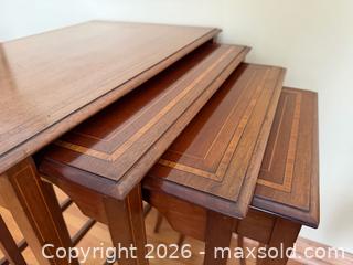 MaxSold Auction: French Edwardian Antique Inlaid Set of 4 Nesting Tables - Toronto (Ontario, Canada) PARTNER MANAGED Estate Sale Online Auction - Leacock Crescent