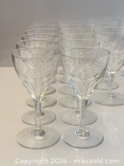 MaxSold Auction: Val Saint Lambert Crystal Liqueur Glass Stemware Lot   - Toronto (Ontario, Canada) PARTNER MANAGED Estate Sale Online Auction - Leacock Crescent