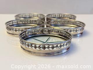 MaxSold Auction: Vintage Birks Sterling Silver + Crystal Drink Coasters x5 - Toronto (Ontario, Canada) PARTNER MANAGED Estate Sale Online Auction - Leacock Crescent