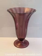 MaxSold Auction: Vintage Large Murano Hand Blown Purple Glass Vase  - Toronto (Ontario, Canada) PARTNER MANAGED Estate Sale Online Auction - Leacock Crescent