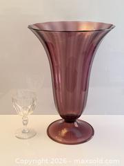MaxSold Auction: Vintage Large Murano Hand Blown Purple Glass Vase  - Toronto (Ontario, Canada) PARTNER MANAGED Estate Sale Online Auction - Leacock Crescent