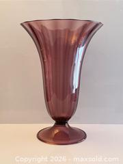 MaxSold Auction: Vintage Large Murano Hand Blown Purple Glass Vase  - Toronto (Ontario, Canada) PARTNER MANAGED Estate Sale Online Auction - Leacock Crescent