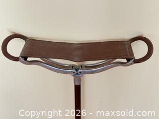MaxSold Auction: Vintage Leather + Metal Folding Spectator Seat Shooting Stick  - Toronto (Ontario, Canada) PARTNER MANAGED Estate Sale Online Auction - Leacock Crescent