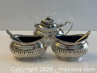 MaxSold Auction: Vintage Sterling Silver Salt Cellars + Mustard Pot  - Toronto (Ontario, Canada) PARTNER MANAGED Estate Sale Online Auction - Leacock Crescent