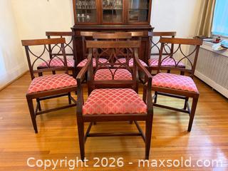 MaxSold Auction: Antique Regency Style Banded Walnut Dining Chairs  - Toronto (Ontario, Canada) PARTNER MANAGED Estate Sale Online Auction - Highbourne Road