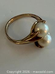 MaxSold Auction: 10k Gold + Cultured Pearl moi et Toi Ring  - Toronto (Ontario, Canada) PARTNER MANAGED Estate Sale Online Auction - Edmond Avenue
