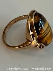 MaxSold Auction: 10k Gold Tiger Eye Ring  - Toronto (Ontario, Canada) PARTNER MANAGED Estate Sale Online Auction - Edmond Avenue