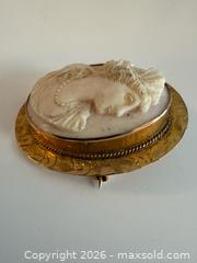 MaxSold Auction: Antique 10k Gold Cameo Brooch  - Toronto (Ontario, Canada) PARTNER MANAGED Estate Sale Online Auction - Edmond Avenue