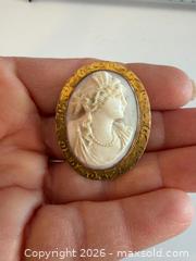 MaxSold Auction: Antique 10k Gold Cameo Brooch  - Toronto (Ontario, Canada) PARTNER MANAGED Estate Sale Online Auction - Edmond Avenue