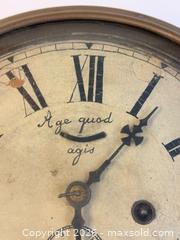 MaxSold Auction: Antique Brass Ship Wall Clock American Clock Company  - Toronto (Ontario, Canada) PARTNER MANAGED Estate Sale Online Auction - Edmond Avenue
