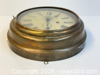 MaxSold Auction: Antique Brass Ship Wall Clock American Clock Company  - Toronto (Ontario, Canada) PARTNER MANAGED Estate Sale Online Auction - Edmond Avenue