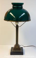 MaxSold Auction: Antique Emeralite Green Case Glass Library Bankers Desk Lamp  - Toronto (Ontario, Canada) PARTNER MANAGED Estate Sale Online Auction - Edmond Avenue