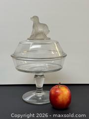 MaxSold Auction: Antique Fostoria St. Bernard Dog Clear Glass Covered Footed Compote - Toronto (Ontario, Canada) PARTNER MANAGED Estate Sale Online Auction - Edmond Avenue