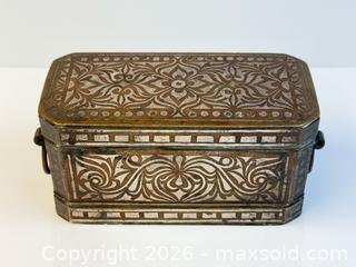 MaxSold Auction: Antique Indian Brass + Silver? Bettle Nut Box  - Toronto (Ontario, Canada) PARTNER MANAGED Estate Sale Online Auction - Edmond Avenue
