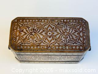 MaxSold Auction: Antique Indian Brass + Silver? Bettle Nut Box  - Toronto (Ontario, Canada) PARTNER MANAGED Estate Sale Online Auction - Edmond Avenue