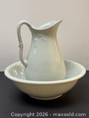 MaxSold Auction: Antique J&G Meakin English Ironstone Jug + Bowl Set - Toronto (Ontario, Canada) PARTNER MANAGED Estate Sale Online Auction - Edmond Avenue