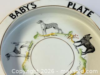 MaxSold Auction: Antique Paragon Bone China Baby Plate with Dogs  - Toronto (Ontario, Canada) PARTNER MANAGED Estate Sale Online Auction - Edmond Avenue