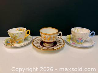 MaxSold Auction: Early Worchester + Shelley China Tea Cup + Saucer Lot x3  - Toronto (Ontario, Canada) PARTNER MANAGED Estate Sale Online Auction - Edmund Avenue