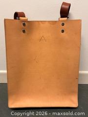 MaxSold Auction: Handmade Natural Leather Knapsack Tote Bag  - Toronto (Ontario, Canada) PARTNER MANAGED Estate Sale Online Auction - Edmond Avenue
