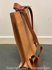 MaxSold Auction: Handmade Natural Leather Knapsack Tote Bag  - Toronto (Ontario, Canada) PARTNER MANAGED Estate Sale Online Auction - Edmond Avenue