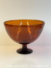 MaxSold Auction: MCM Erik Höglund Amber Art Glass Pedestal Bowl  - Toronto (Ontario, Canada) PARTNER MANAGED Estate Sale Online Auction - Edmond Avenue