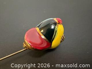 MaxSold Auction: Miriam Haskell Vintage Enameled Jockey Cap Stick Pin - Toronto (Ontario, Canada) PARTNER MANAGED Estate Sale Online Auction - Edmund Avenue