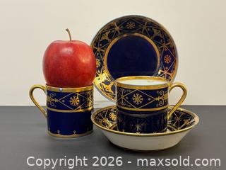 MaxSold Auction: Pair of Antique Sevres Cobalt Blue Demitasse Cups + Saucers c.1811 - Toronto (Ontario, Canada) PARTNER MANAGED Estate Sale Online Auction - Edmond Avenue