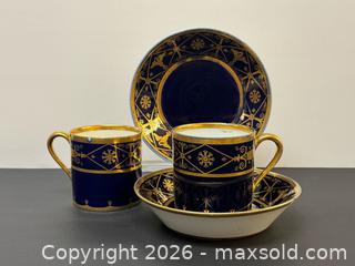 MaxSold Auction: Pair of Antique Sevres Cobalt Blue Demitasse Cups + Saucers c.1811 - Toronto (Ontario, Canada) PARTNER MANAGED Estate Sale Online Auction - Edmond Avenue