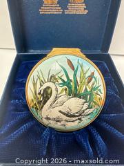 MaxSold Auction: Pair of Halcyon Days Round Enameled Boxes Swan + ‘Birds at a Bird Bath’ - Toronto (Ontario, Canada) PARTNER MANAGED Estate Sale Online Auction - Edmond Avenue
