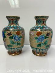 MaxSold Auction: Pair of Vintage Chinese Cloisonné Vases - Toronto (Ontario, Canada) PARTNER MANAGED Estate Sale Online Auction - Edmond Avenue