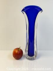 MaxSold Auction: Signed Blue Art Glass Vase  - Toronto (Ontario, Canada) PARTNER MANAGED Estate Sale Online Auction - Edmond Avenue