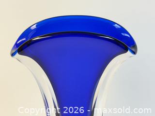 MaxSold Auction: Signed Blue Art Glass Vase  - Toronto (Ontario, Canada) PARTNER MANAGED Estate Sale Online Auction - Edmond Avenue