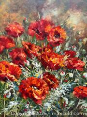 MaxSold Auction: Signed Oil Painting of Poppies  - Toronto (Ontario, Canada) PARTNER MANAGED Estate Sale Online Auction - Edmond Avenue