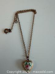 MaxSold Auction: Tiny Vintage Guilloche Enamel Heart Locket - Toronto (Ontario, Canada) PARTNER MANAGED Estate Sale Online Auction - Edmond Avenue