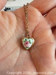 MaxSold Auction: Tiny Vintage Guilloche Enamel Heart Locket - Toronto (Ontario, Canada) PARTNER MANAGED Estate Sale Online Auction - Edmond Avenue