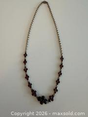 MaxSold Auction: Vintage 900 Silver + Garnet Necklace  - Toronto (Ontario, Canada) PARTNER MANAGED Estate Sale Online Auction - Edmond Avenue