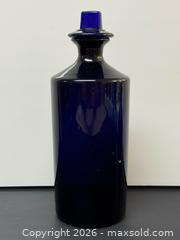 MaxSold Auction: Vintage + Antique Hand Blown Blue Glass Decanters x3 - Toronto (Ontario, Canada) PARTNER MANAGED Estate Sale Online Auction - Edmond Avenue