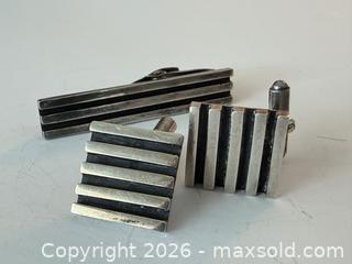 MaxSold Auction: Vintage Antonio Pineda Modernist Sterling Silver Cufflinks + Tie Clip - Toronto (Ontario, Canada) PARTNER MANAGED Estate Sale Online Auction - Edmond Avenue