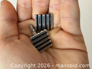 MaxSold Auction: Vintage Antonio Pineda Modernist Sterling Silver Cufflinks + Tie Clip - Toronto (Ontario, Canada) PARTNER MANAGED Estate Sale Online Auction - Edmond Avenue